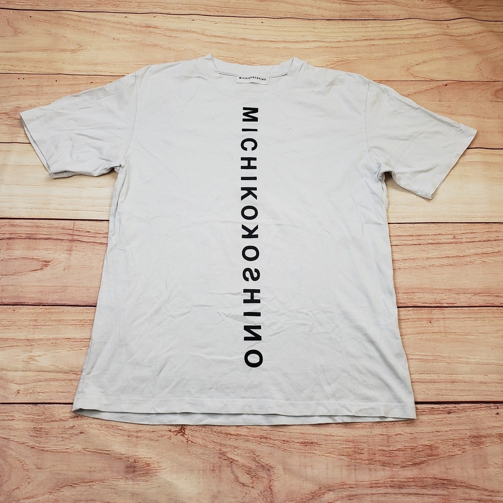 VINTAGE Michiko Koshino Shirt Mens Large White Cotton Streetwear Made in Japan L